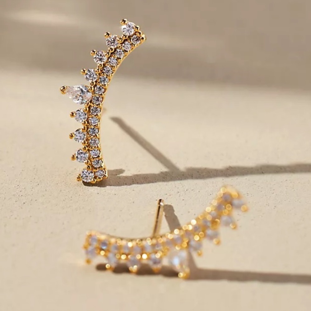 Anthropologie curves crystal bar earrings new with tags